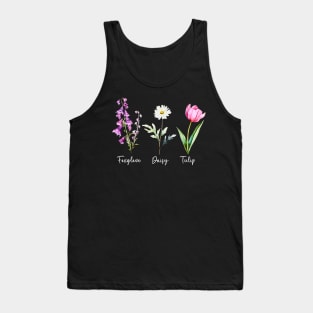 Foxglove Daisy Tulip Tank Top